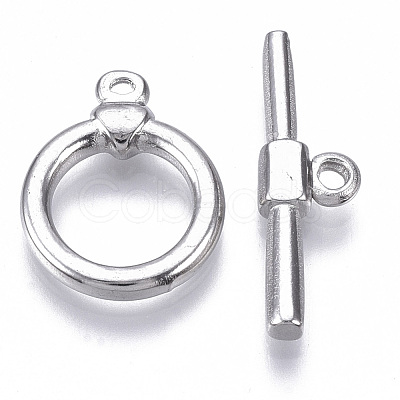 Tarnish Resistant 304 Stainless Steel Toggle Clasps X-STAS-N087-21-1