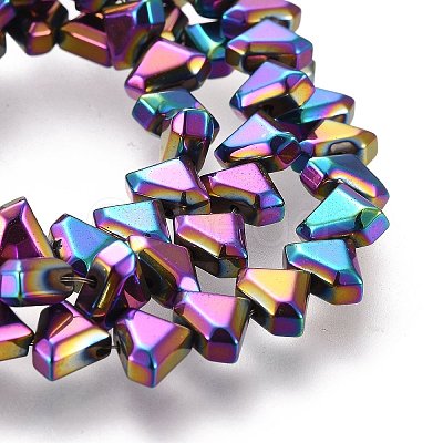 Electroplate Non-Magnetic Synthetic Hematite Beads Strands G-M359-01B-1