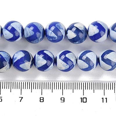 Natural Tibetan Wave Pattern dZi Agate Beads Strands G-B084-A05-01-1