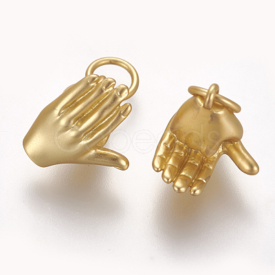 Brass ASL Charms KK-O122-12MG-1