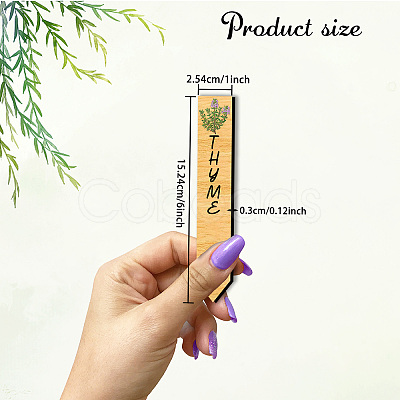 15Pcs 15 Style Wood Plant Labels WOOD-WH0501-001-1