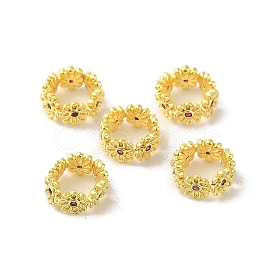 Rack Plating Brass Beads KK-B088-01C-02G-1