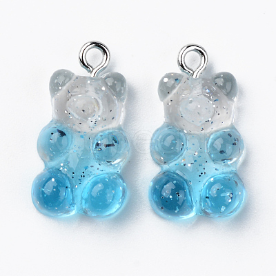 Transparent Resin Pendants RESI-R429-31-1