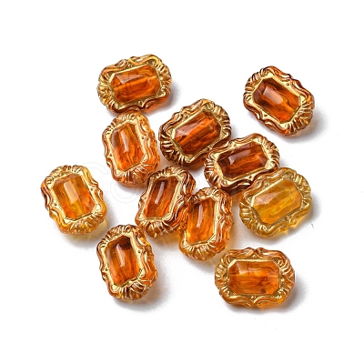 Imitation Amber Transparent Acrylic Beads MACR-D071-02H-1