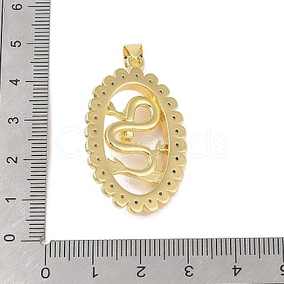 Brass Micro Pave Clear Cubic Zirconia Pendants KK-E111-36B-G-1