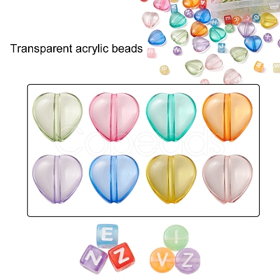 420Pcs Transparent Acrylic Beads TACR-YW0001-53-1