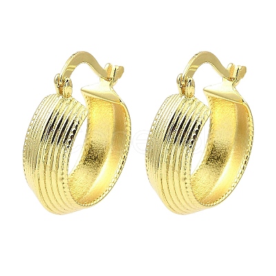 Rack Plating Brass Thick Hoop Earrings KK-B077-18G-1