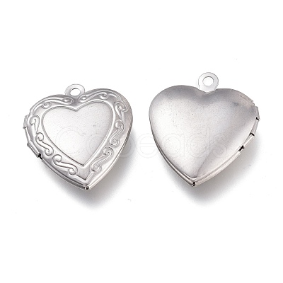 Non-Tarnish 316 Stainless Steel Locket Pendants X-STAS-Z010-03A-1