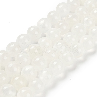 Natural White Jade Beads Strands G-B128-A02-04-1