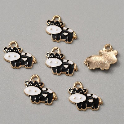 Alloy Enamel Pendants ENAM-WH0001-15KCG-07-1