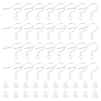 Unicraftale 100Pcs 304 Stainless Steel Earring Hooks STAS-UN0055-13-1