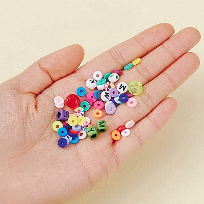 DIY Polymer Clay Beads Jewelry Set Making Kit DIY-YW0004-47-1