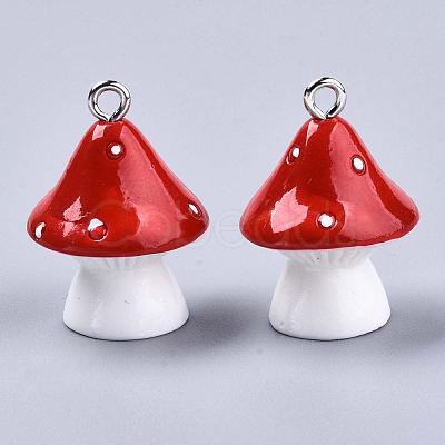 Opaque Resin Pendants RESI-T028-69D-1