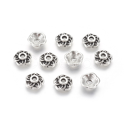 Tibetan Style Alloy Bead Caps LF0459Y-NF-1