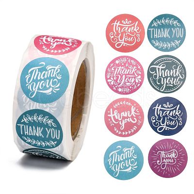 1 Inch Thank You Self-Adhesive Paper Gift Tag Stickers X-DIY-E027-A-01-1