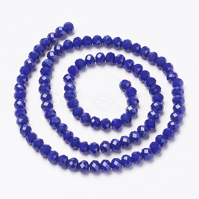 Opaque Solid Color Imitation Jade Glass Beads Strands EGLA-A044-P1mm-D07-1