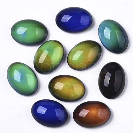 Translucent Glass Cabochons GLAA-T023-02F-1