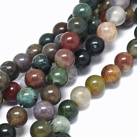 Natural Indian Agate Beads Strands G-L476-06-1