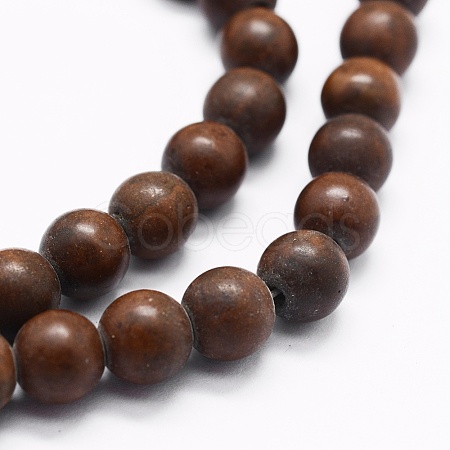 Natural Petrified Wood Beads Strands G-K257-05-8mm-1