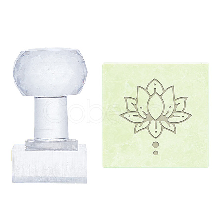 Clear Acrylic Soap Stamps DIY-WH0438-024-1