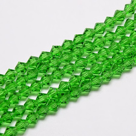 Imitate Austrian Crystal Bicone Glass Beads Strands GLAA-F029-4x4mm-03-1