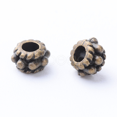 Tibetan Style Alloy Spacer Beads TIBE-Q063-27AB-NR-1