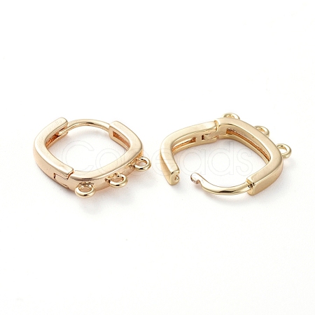 Brass Huggie Hoop Earring Findings KK-E783-09G-1