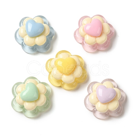 Translucent Resin Decoden Cabochons RESI-M041-07-1