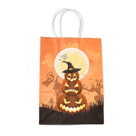 Halloween Theme Kraft Paper Gift Bags CARB-A006-01F-1