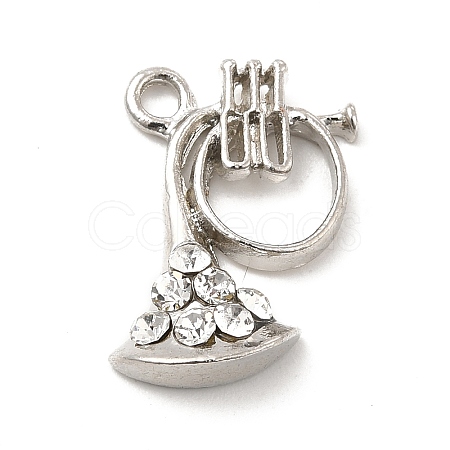 Rack Plating Alloy Rhinestone Pendants ALRI-M006-08P-1