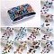 10 Style Transfer Foil Nail Art Stickers, Nail Decals, DIY Nail Tips Decoration for Women, Butterfly Pattern, 50x4cm, 10sheets/box, Box: 8.6x5.6x2.45cm