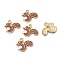 Alloy Enamel Pendants, Squirrel, Light Gold, Camel, 15x17x1.2mm, Hole: 2mm