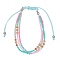 Glass Seed Beads Multi-strand Bracelets for Women, Mixed Color, Inner Diameter: 2-3/8 inch(6cm)