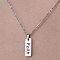 Non-Tarnish 201 Stainless Steel Hollow Word Faith Pendant Necklace, Stainless Steel Color, 17.72 inch(45cm)