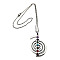 7 Chakra Theme Natural & Synthetic Mixed Genstone Vortex Pendant Necklace, with Zinc Alloy Chains, 21.65 inch(55cm)