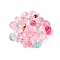 Transparent Acrylic Beads, Heart, Pearl Pink, 6.5x9x5.5mm, Hole: 1.5mm, about 2500pcs/500g