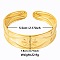 Stylish European and American Flower 304 Stainless Steel Cuff Bangles for Women