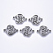 Tarnish Resistant 201 Stainless Steel Links Connectors, Laser Cut, Rose Flower, Stainless Steel Color, 14x19x1.5mm, Hole: 1.6mm