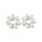 Rack Plating Zinc Alloy Spacer Beads, Long-Lasting Plated, Flower, Silver, 5x1.5mm, Hole: 1.8mm