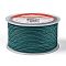 Braided Nylon Threads, Dyed, Teal, 2.5mm, about 10.93 yards(10m)/roll