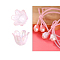 Acrylic Bead Caps, Flower, Pink, 8.5x11mm, Hole: 1.3mm, 100pcs/set