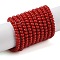 Dyed Synthetic Coral Beads Strands, Rondelle, FireBrick, 4x3mm, Hole: 0.8mm, about 146pcs/strand, 15.75''(40cm)