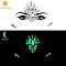 Luminous Glow in the Dark Removable Temporary Water Proof Tattoos Paper Stickers, Antique White, 14.5x17cm