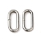 Non-Tarnish 304 Stainless Steel Linking Rings, Quick Link Connectors, Oval, Stainless Steel Color, 13x6x1.5mm, Inner Diameter: 10x3mm