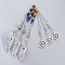 Chakra Jewelry Natural Quartz Crystal Cone Dowsing Pendulums, with Brass Finding and Alloy Chain, Antique Silver, 235~245x2.5mm