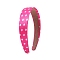 Satin Hairbands, Girls Hair Accessories, Polka Dot Pattern, Fuchsia, 140x120mm