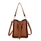 DIY Knitting PU Imitation Bag Making Kit, Including Leather Bag Accessories, Sienna, 220x200x100mm