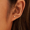 Round Natural Pearl Stud Earrings EJEW-G411-03B-G-2