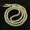 Pearlized Glass Pearl Round Beads Strands X-HY-4D-B02-2