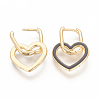 Golden Plated Brass Huggie Hoop Earrings EJEW-L234-71-3